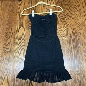 Oliviaceous Black Bow-Tie Mini Dress (Medium)